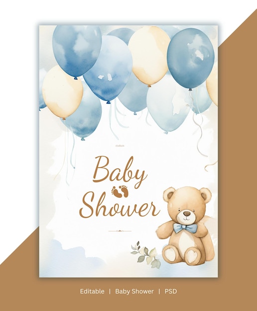 Beautiful Baby shower template for Baby shower celebration