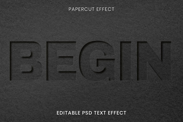 PSD beautiful paper cut mockup design