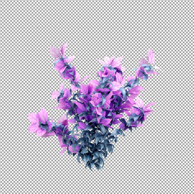 Beautiful plant in 3d rendering isolated