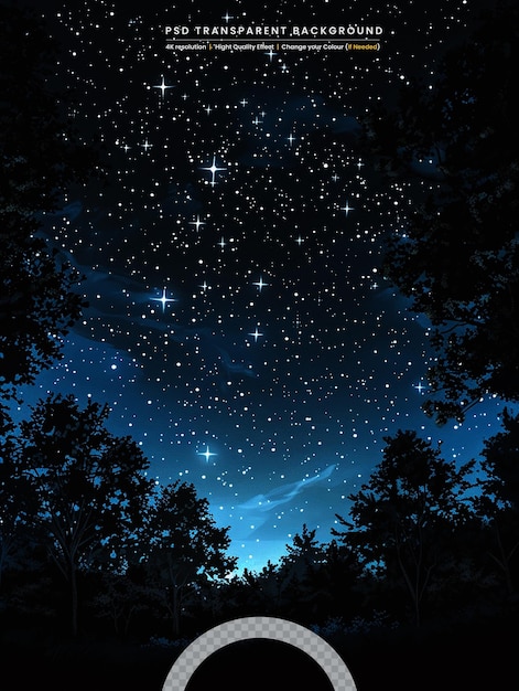 PSD beautiful starry sky space background