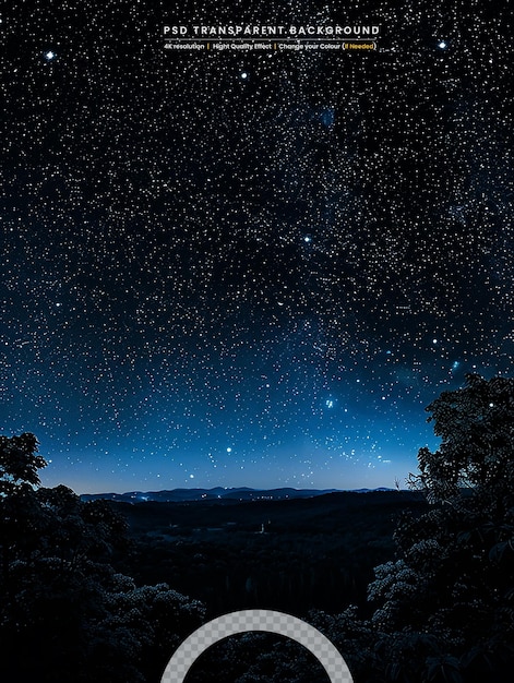 PSD beautiful starry sky space background