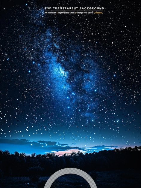 PSD beautiful starry sky space background