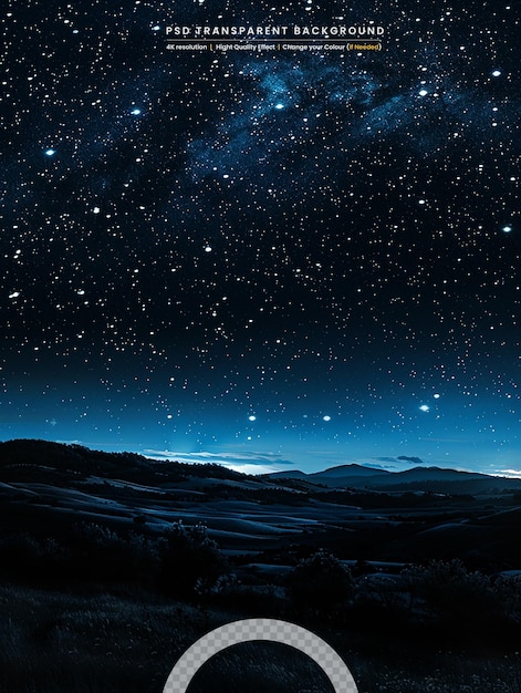 PSD beautiful starry sky space background