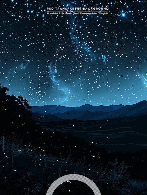 PSD beautiful starry sky space background