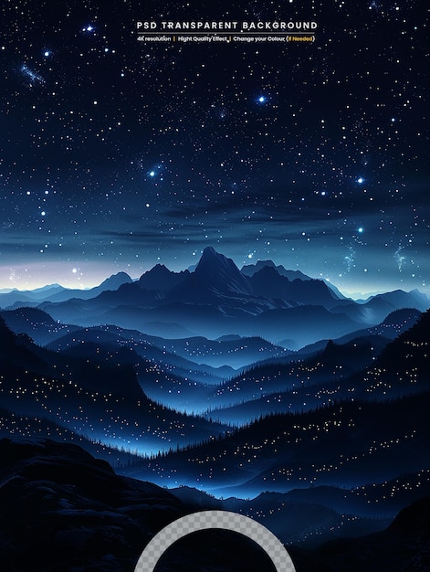 PSD beautiful starry sky space background