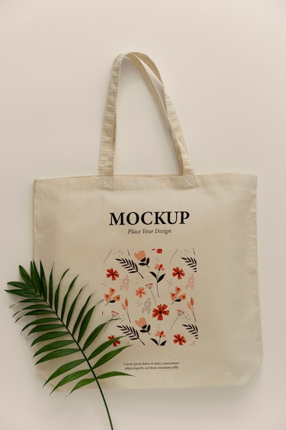 Beautiful tote bag design mockup