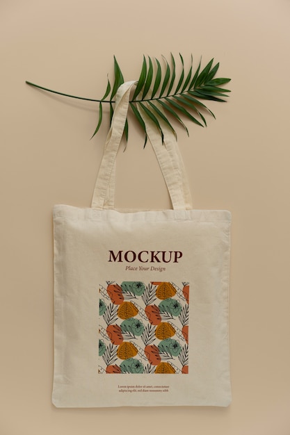 Beautiful tote bag design mockup