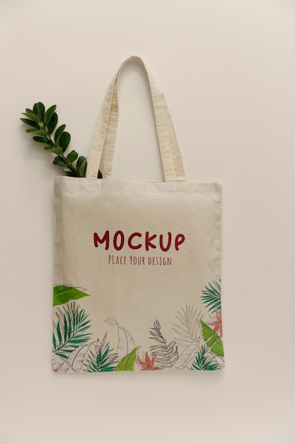 Beautiful tote bag design mockup