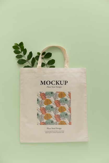 Beautiful tote bag design mockup