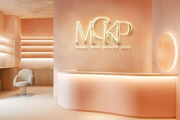 PSD beauty clinic room  mockup