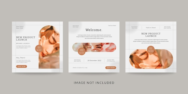 PSD beauty product promotion social media post or banner template