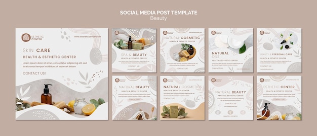 PSD beauty social media post template