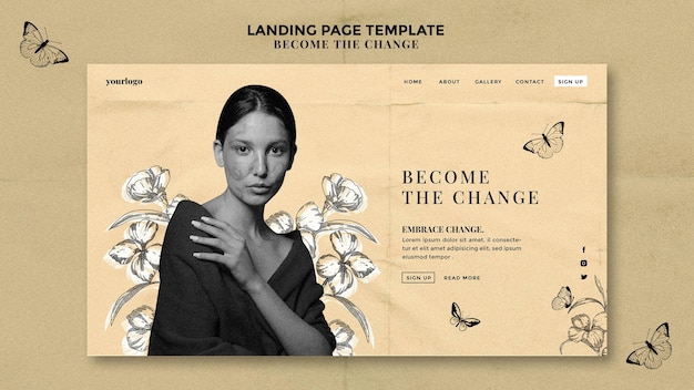 Become the change landing page