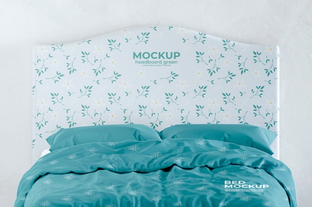 Bed headboard mockup design