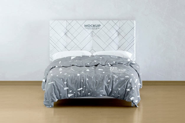 Bed headboard mockup design