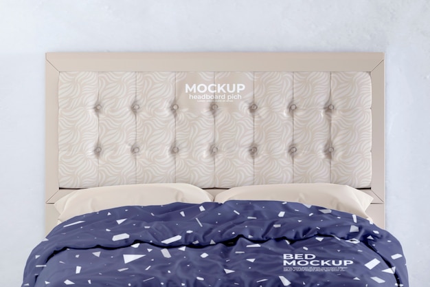 Bed headboard mockup design