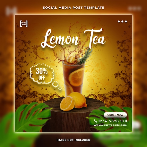 beverage sale social media post template