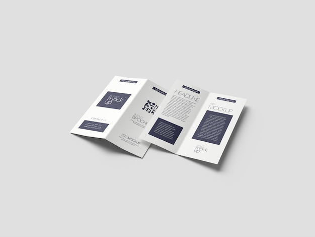 PSD bifold brochure mockup