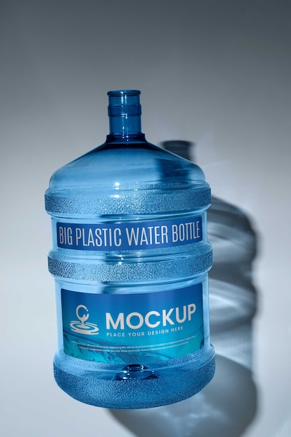 Big plastic water bottle mockup design