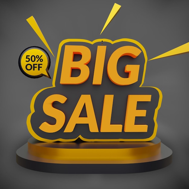 Big sale promotional web banner