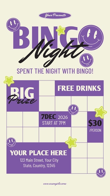 Bingo Night sociale media verhaal