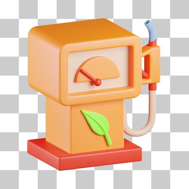 PSD biofuel gas pump 3d icon