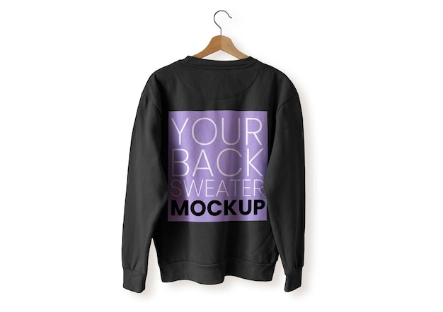 Black Back Sweater Mockup