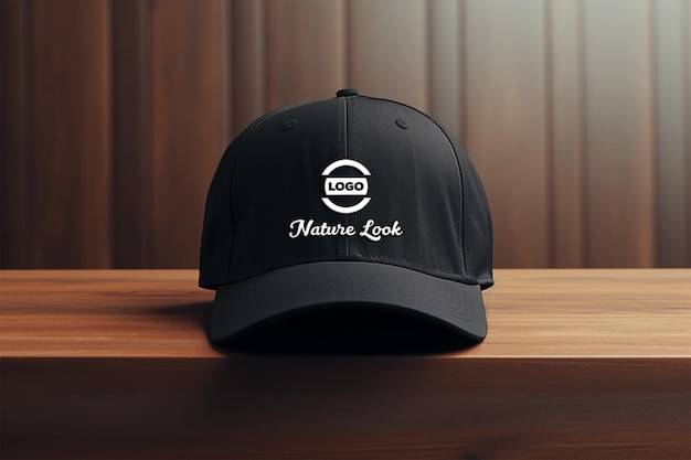 Black Cap Logo Mockup