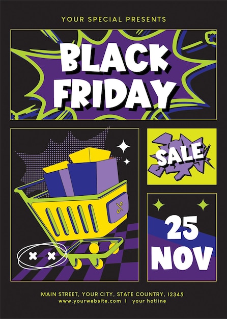 Black Friday en Sale flyer