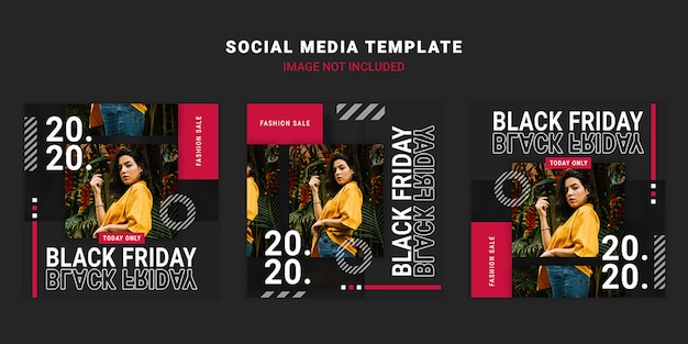 Black friday social media post template