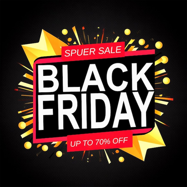 Black friday super sales poster background design template