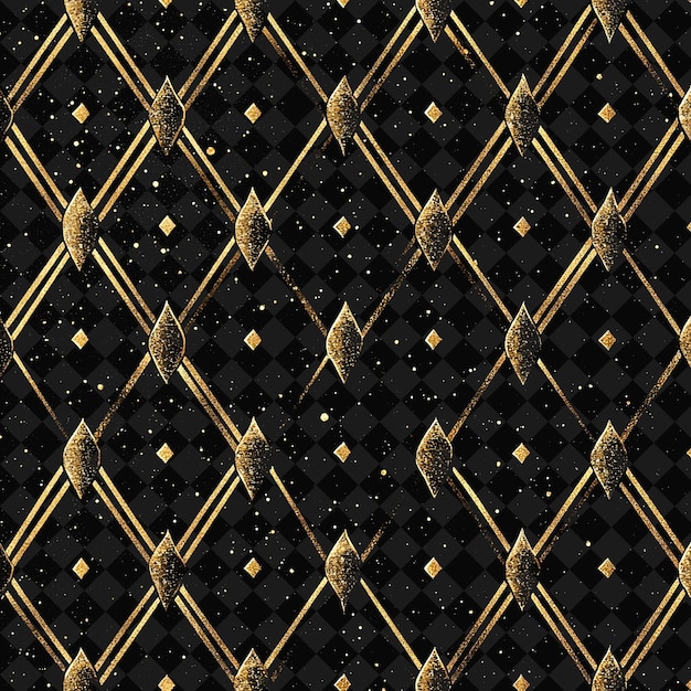 PSD a black and gold pattern with a lot of stars on it