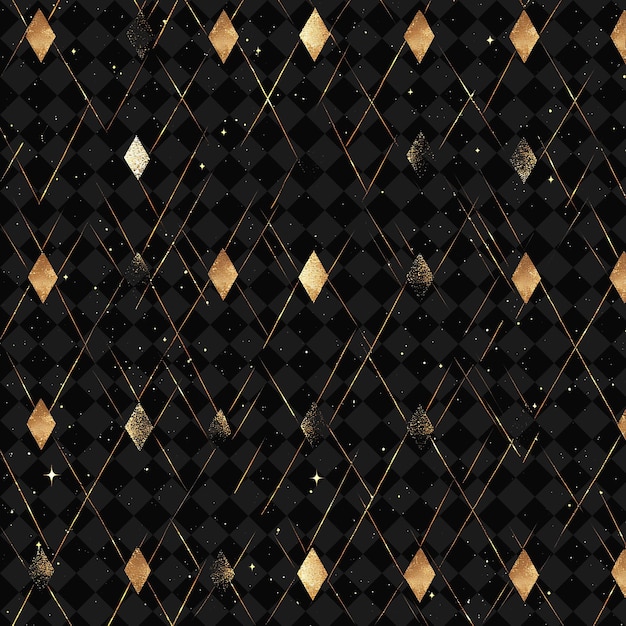 PSD a black and gold wall with a black diamond pattern