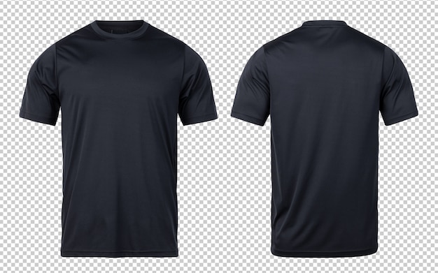 Black sport t-shirts front and back mock-up template for your design.