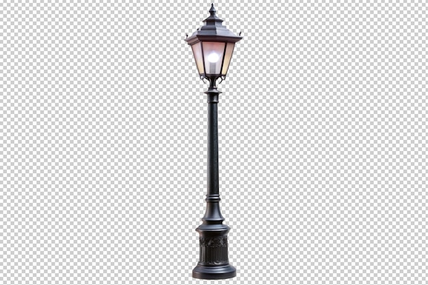 PSD black street lamp post png