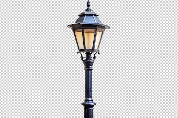 PSD black street lamp post png