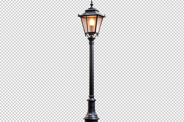 PSD black street lamp post png