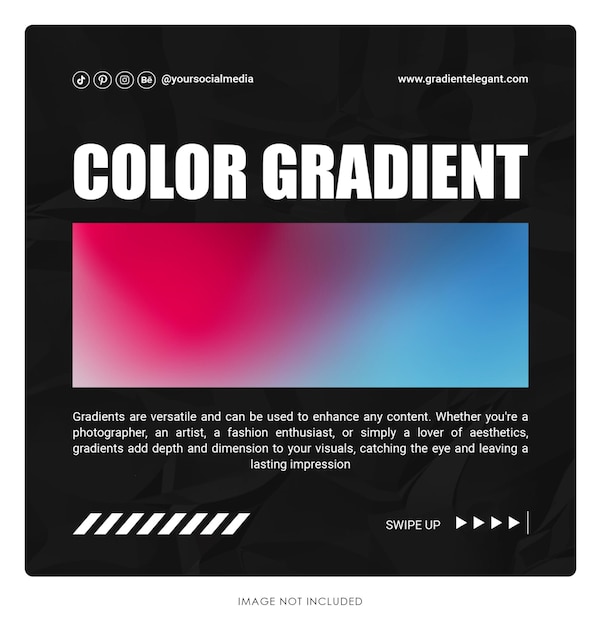 PSD black texture and gradient combination social media post banner template