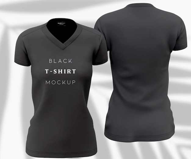 black tshirt presentation your design mockup