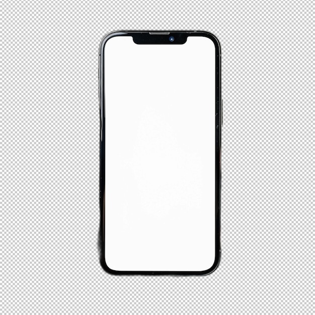 PSD a black and white cell phone with a white case that says quot iphone quot