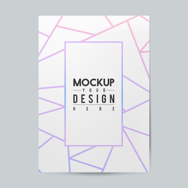 PSD blank paper brochure template mockup