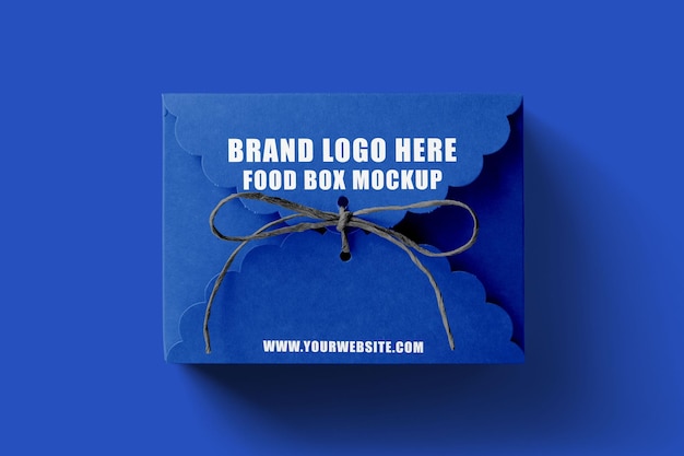 PSD a blue box with a logo for the brand logo here