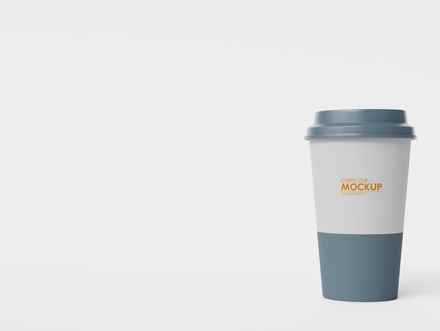 blue dark cup of coffee with medium size mockup