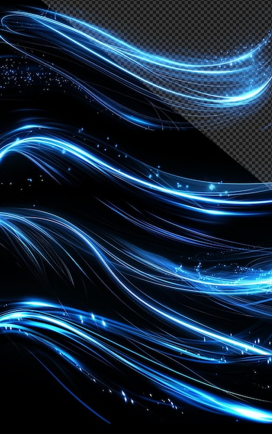 Blue glowing wave background banner