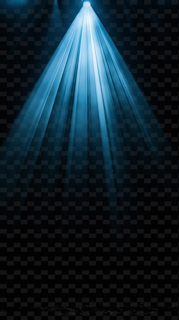 a blue light on a dark background