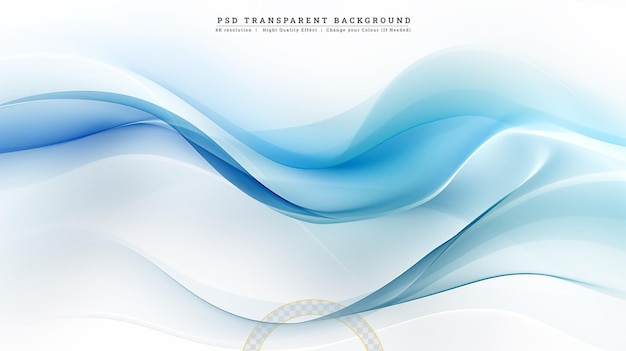 A blue stream of smoke on a white backgroundAbstract vector wave background