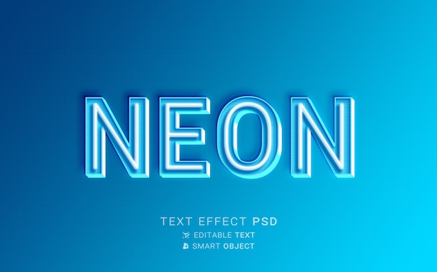 Bluetext effect neon