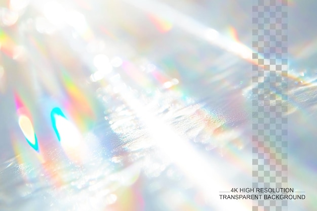 PSD blurred refraction light bokeh or organic flare overlay on transparent background