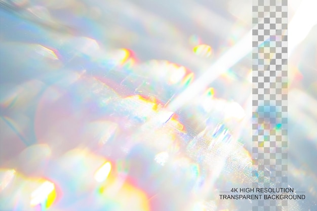 PSD blurred refraction light bokeh or organic flare overlay on transparent background