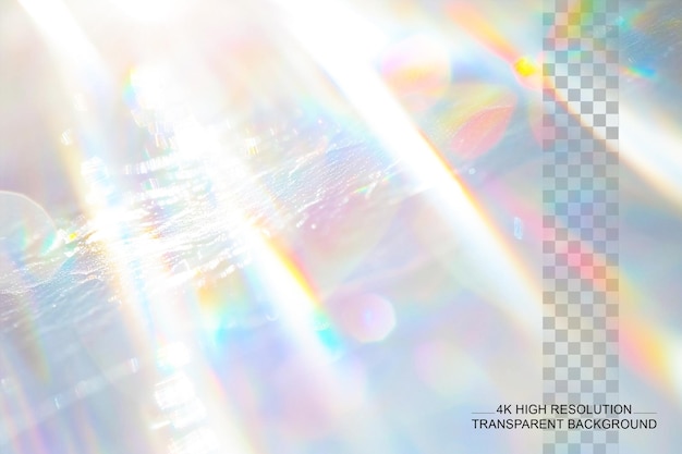 PSD blurred refraction light bokeh or organic flare overlay on transparent background